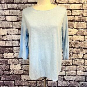 Chico's NWT Ultimate Tee Blue 3/4 Sleeves Size L